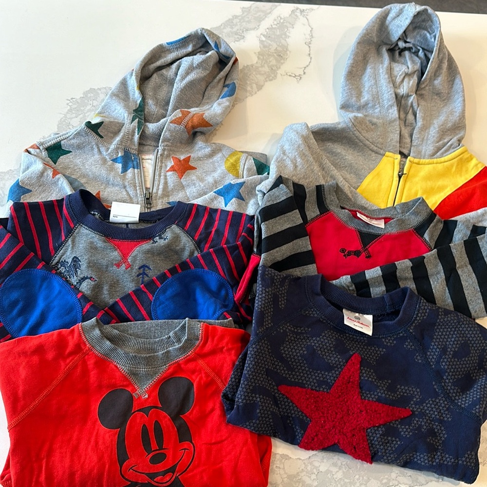 Lot of Assorted Hanna Andersson Hoodies/Pullovers Sizes 90-120
